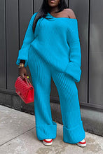 Load image into Gallery viewer, Solid color knitted suit AY3338
