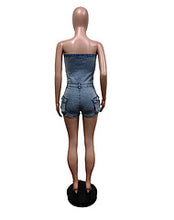 Load image into Gallery viewer, Strapless elastic jumpsuit shorts AY3469
