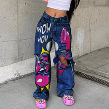 Load image into Gallery viewer, Hot selling high waisted distressed jeans AY3257
