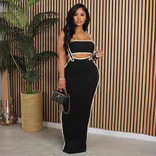 Load image into Gallery viewer, Suspender long skirt two piece set AY3389
