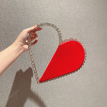 Load image into Gallery viewer, Rhinestone heart portable dinner bag AB2154
