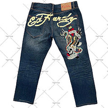 Load image into Gallery viewer, Printed hip-hop straight leg retro loose leg jeans AY3449
