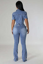 Load image into Gallery viewer, Denim jumpsuit jumpsuit flared pants AY3429
