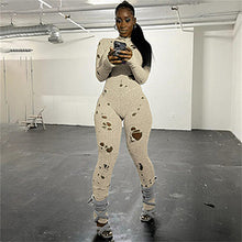 Load image into Gallery viewer, Fashionable knitted hollow out jumpsuit（AY3292
