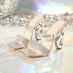 Golden star 8-shaped heel high heels HPSD303