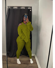 Load image into Gallery viewer, Solid color knitted sweater two-piece set AY3282
