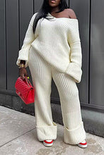 Load image into Gallery viewer, Solid color knitted suit AY3338
