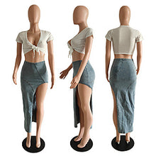 Load image into Gallery viewer, Sexy high-slit stretch denim skirt AY3491
