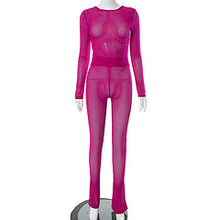 Load image into Gallery viewer, See-through skinny long-sleeved top trousers casual set AY3359
