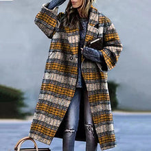 Load image into Gallery viewer, Printed woolen long coat AY3266
