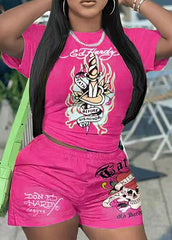 Short-sleeved shorts sports two-piece set AY3413