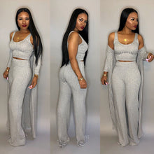 Load image into Gallery viewer, Hang strip long-sleeved jacket vest pants 3-piece set（AY1310）
