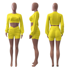 Load image into Gallery viewer, Fashion solid color pleated suit（AY1558)
