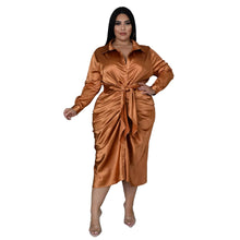 Load image into Gallery viewer, Fashion pleated shirt dress（AY1580）
