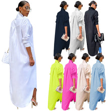 Load image into Gallery viewer, Fashion Solid Color Long Shirt （AY1669）
