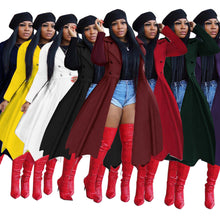 Load image into Gallery viewer, Double-breasted lapel collar trench coat long coat（AY1470）
