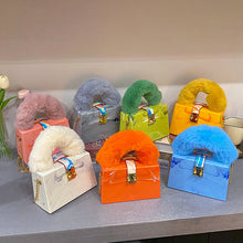 Load image into Gallery viewer, Fluffy hand-held acrylic box bag with foreign chain（AB2105）
