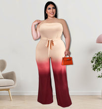 Load image into Gallery viewer, Gradient printed off shoulder Jumpsuit AY2126
