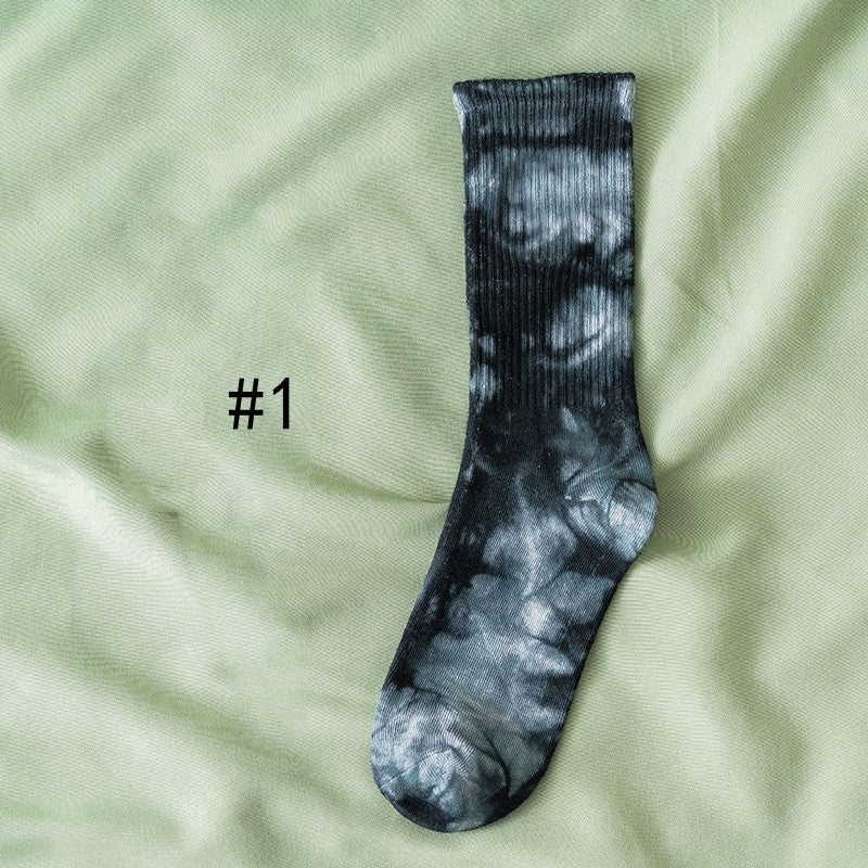 Trendy tie-dye socks（AE4046）