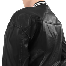 Load image into Gallery viewer, Fashion Threaded Stretch Leather Baseball Jacket（AY2374）
