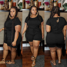 Load image into Gallery viewer, Plus solid color strappy jumpsuit（AY2163）
