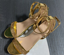 Load image into Gallery viewer, Hot sale chunky heel rhinestone sandals（HPSD078）

