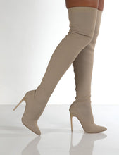 Load image into Gallery viewer, Fashion stiletto heel flying knit over-the-knee boots（HPSD148）
