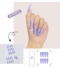 Load image into Gallery viewer, Pure color frosted smooth waterproof fake nails set （1set=24 pcs）
