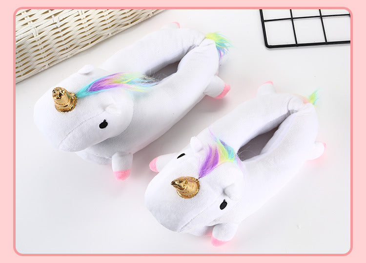Hot-selling children's cute unicorn plush slippers（HPSD132）
