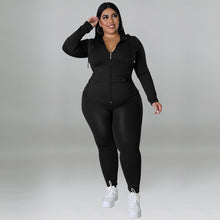 Load image into Gallery viewer, Solid Color Hooded Long Sleeve Pants Suit（AY2312Casual ）
