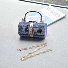 Load image into Gallery viewer, Diamond-studded dollar cylinder bag AB2002
