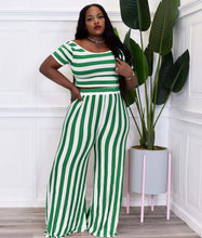 Load image into Gallery viewer, Sexy Striped Wide Leg Pants Set（AY2167）
