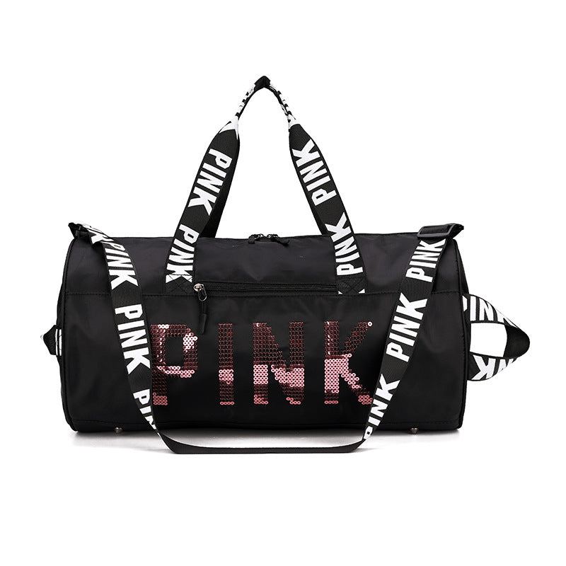 PINK laser sequined shoulder bag AO1012