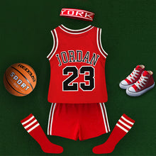 Load image into Gallery viewer, Kids basketball suit set (basketball suit+hairband+socks) AY2145
