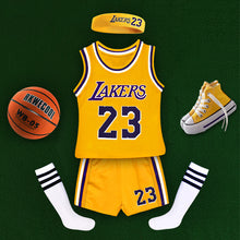 Load image into Gallery viewer, Kids basketball suit set (basketball suit+hairband+socks) AY2145
