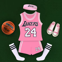 Load image into Gallery viewer, Kids basketball suit set (basketball suit+hairband+socks) AY2145
