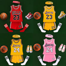 Load image into Gallery viewer, Kids basketball suit set (basketball suit+hairband+socks) AY2145
