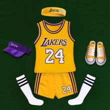 Load image into Gallery viewer, Kids basketball suit set (basketball suit+hairband+socks) AY2145
