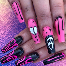 Load image into Gallery viewer, Halloween Ghost Face Blood Drop Long Ballet Nails（AE4114）
