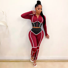Load image into Gallery viewer, Contrast color sports suit (AY1355)
