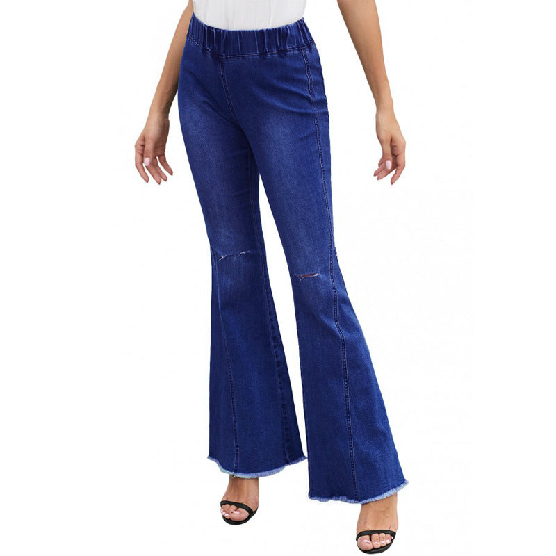 Hot selling high stretch big flared jeans(Only pants)