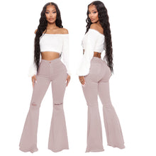 Load image into Gallery viewer, fashion all-match wide-leg denim flared pants（AY1300)
