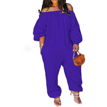 Load image into Gallery viewer, Hot sale plus size loose solid color jumpsuit
