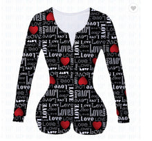 Load image into Gallery viewer, Valentine&#39;s Day rose print jumpsuit AH2033
