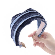 Load image into Gallery viewer, Hot selling denim stitching headband
