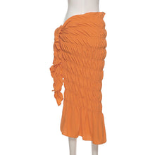 Load image into Gallery viewer, Women&#39;s pleated knotted split slim skirt AY2009
