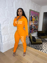 Load image into Gallery viewer, Fashion Letter Print Hooded Zipper Two Piece Set（AY2365）
