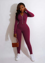 Load image into Gallery viewer, Solid Color Double Zipper Long Sleeve Suit（AY2382）
