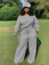 Load image into Gallery viewer, Hot selling solid color wide leg pants suit
