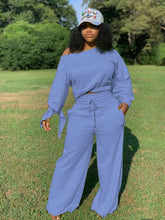 Load image into Gallery viewer, Hot selling solid color wide leg pants suit
